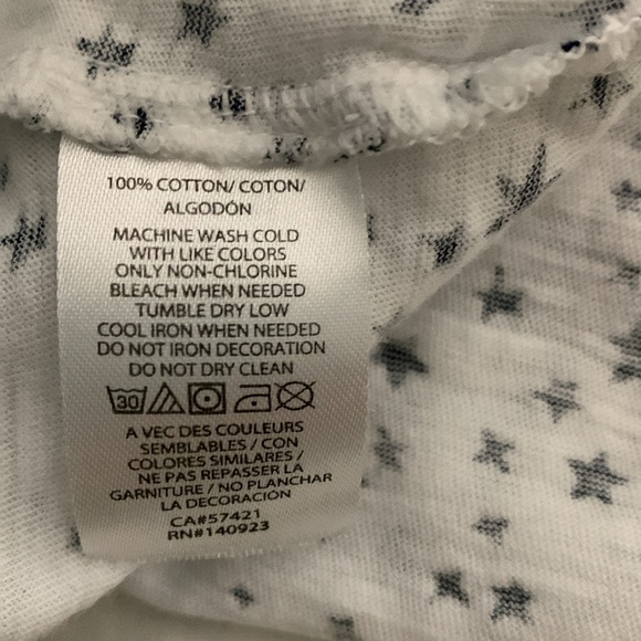 LOFT White and Black Star Pattern Blouse - Picture 9 of 9